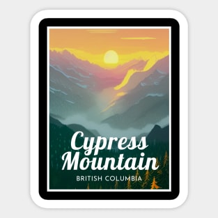 Cypress Mountain ski British Columbia Sticker